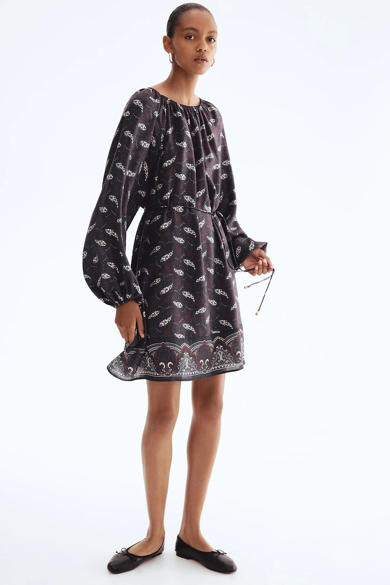 Oversized Tie-Belt Dress