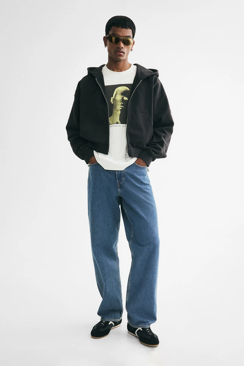 Boxy Relaxed-Fit Printed Cotton T-Shirt