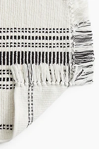 Cotton Bath Mat with Fringe