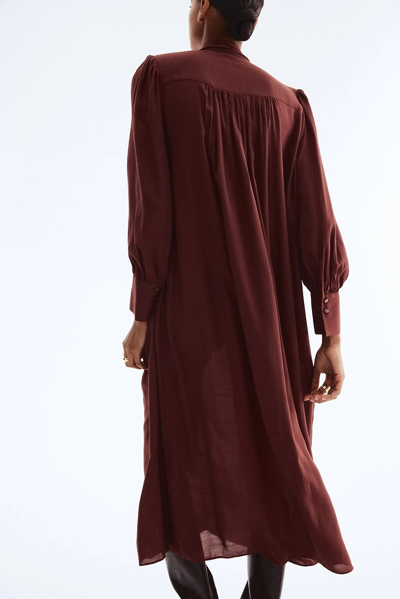 Robe chemisier avec col lavallière