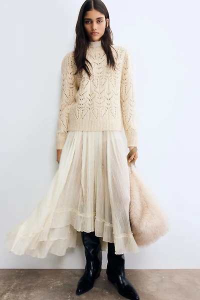 Chandail en tricot pointelle