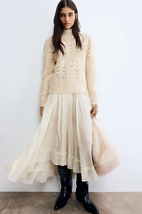 Chandail en tricot pointelle