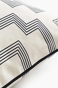 Housse de coussin en satin de coton