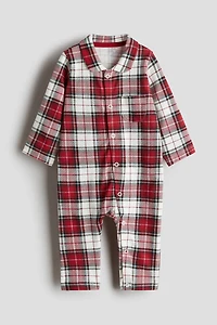 Pajama Jumpsuit with Collar