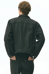 Coated Denim Trucker Jacket