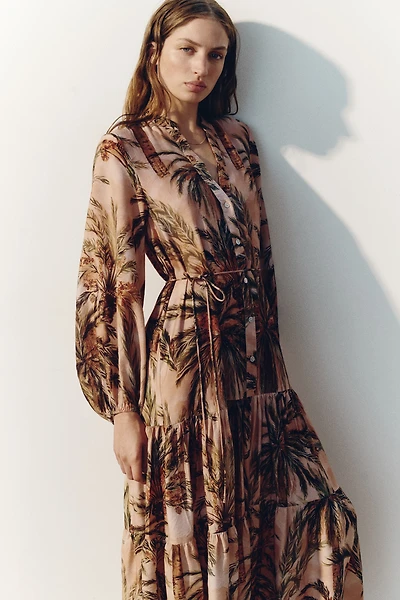 Printed Tiered Dress