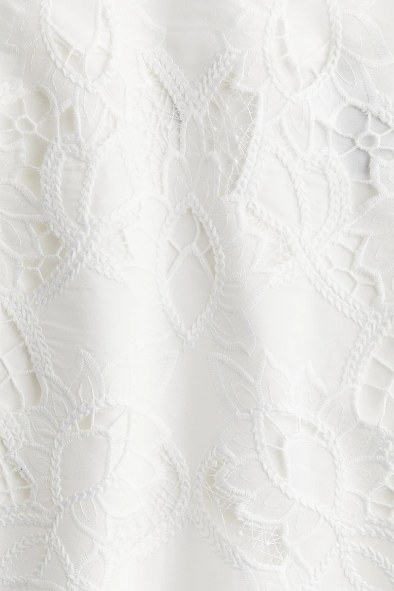 Skirt with Eyelet Embroidery