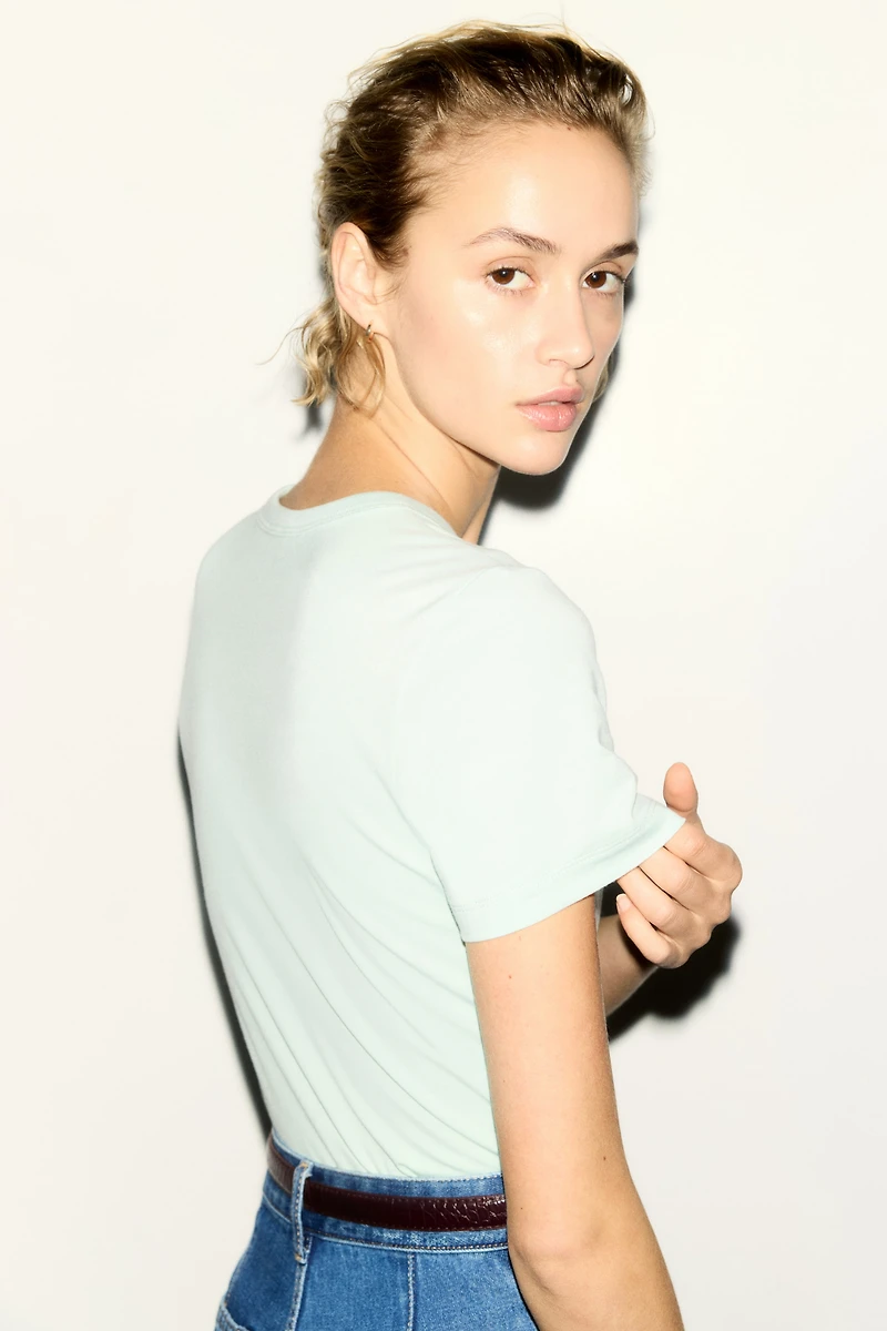 Printed Viscose-Blend T-Shirt