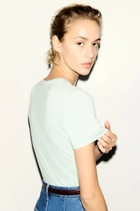 Printed Viscose-Blend T-Shirt
