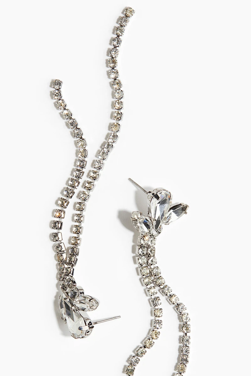 Rhinestone-Chain Earrings