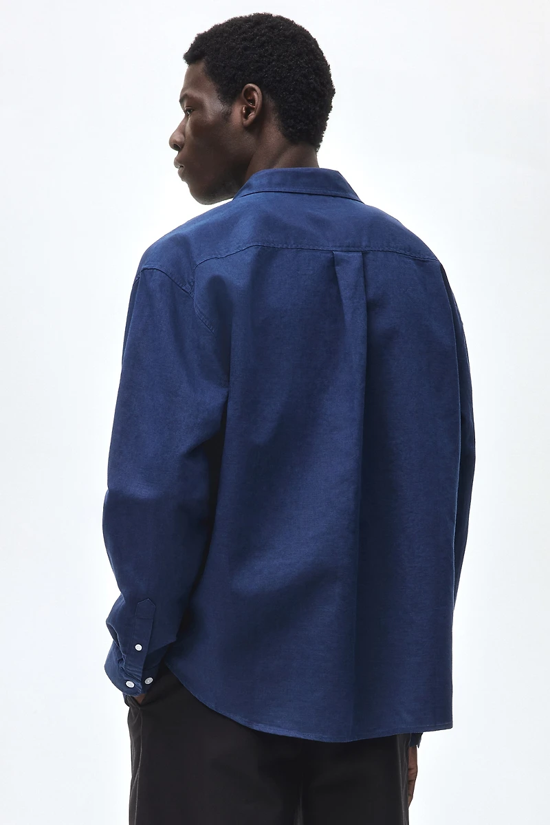 Relaxed-Fit Linen-Blend Shirt