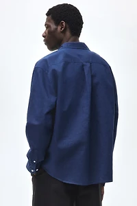Relaxed-Fit Linen-Blend Shirt
