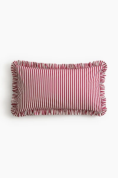 Ruffle-Trimmed Cotton Pillowcase