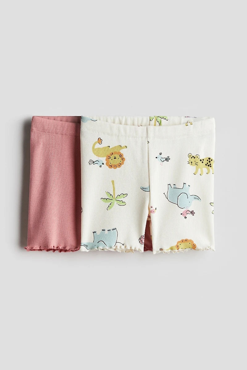 2-Pack Ribbed Bike Shorts