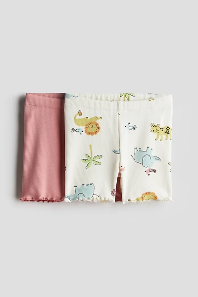 2-Pack Ribbed Bike Shorts