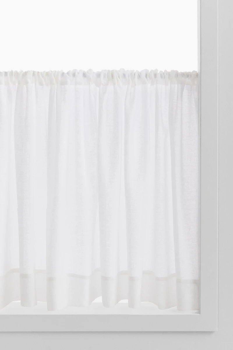 Linen-Blend Café Curtain