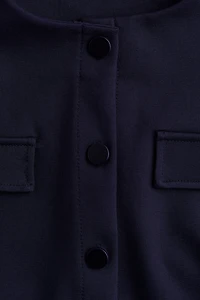 Pocket-Detail Jersey Cardigan