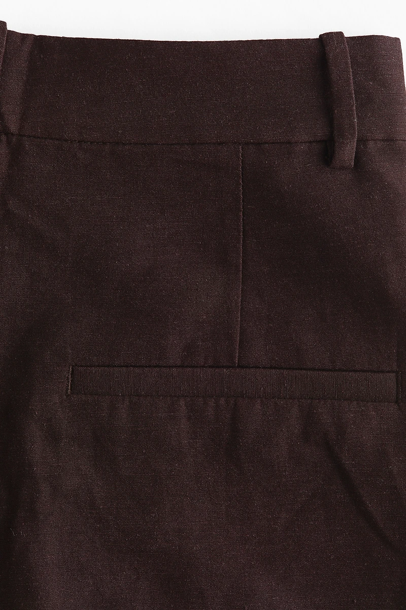 Short sur mesure en lin mélangé