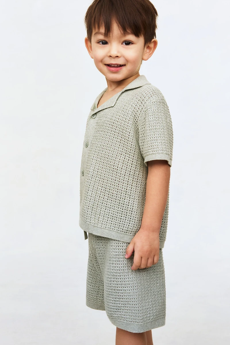 2-piece Pointelle-Knit Cotton Set