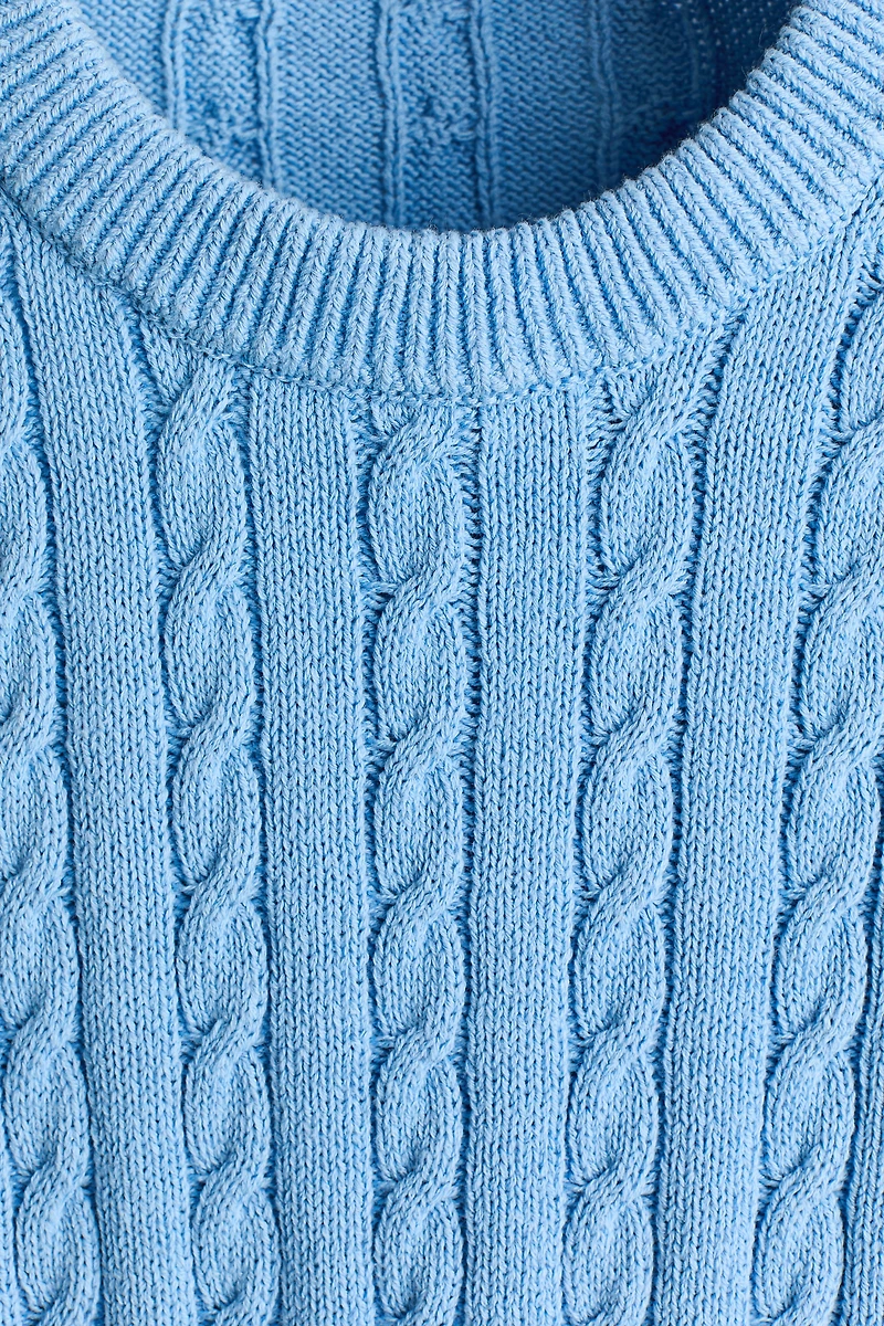 Regular-Fit Cable-Knit Sweater