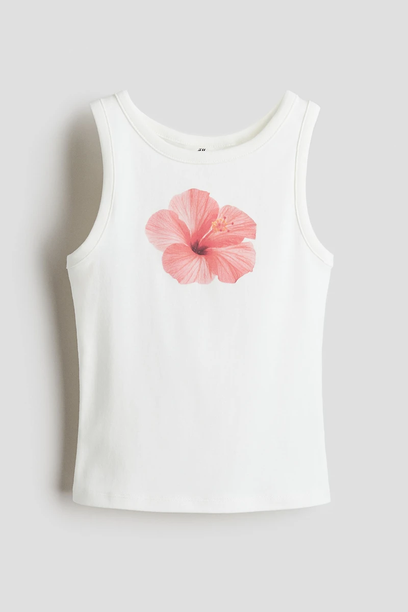 Printed Cotton Tank Top