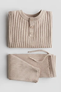 2-piece Rib-Knit Cotton Set
