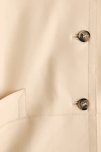 Leather Jacket with Collar