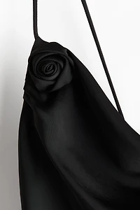 Tie-Detail Satin Slip Dress