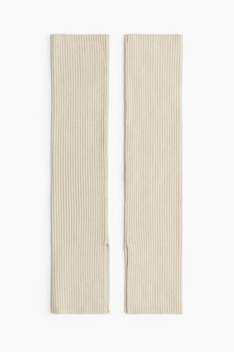Bas de réchauffement en tricot côtelé