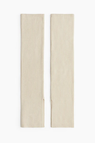 Bas de réchauffement en tricot côtelé