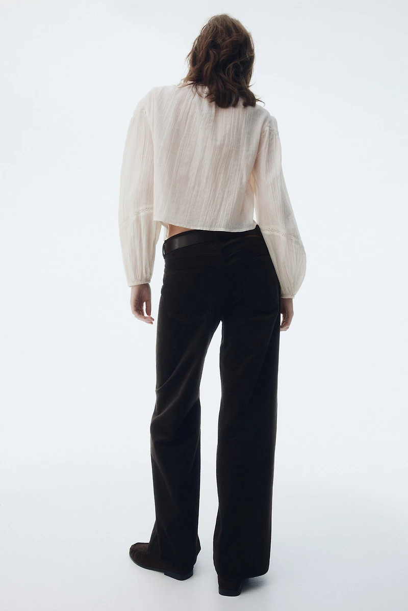 Wide-Leg Corduroy Pants