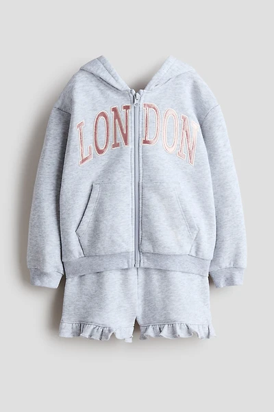 2-Piece Sweatshirt and Sweatshorts Set