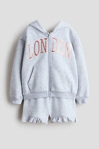 2-Piece Sweatshirt and Sweatshorts Set