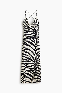 Printed Cowl-Neck Dress