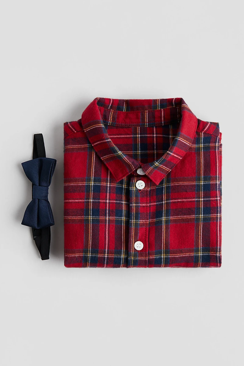 2-Piece Shirt and Bow-Tie Set