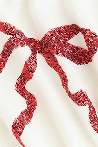 Sweater with Sequined Motif