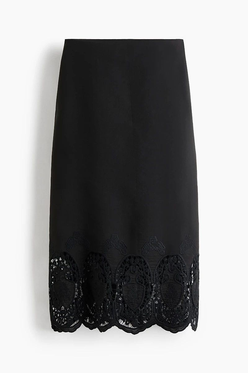 Eyelet-Embroidered Skirt