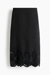 Eyelet-Embroidered Skirt