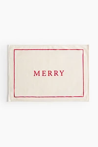 Motif-Detail Velour Bath Mat