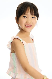 2-Piece Ruffle-Trimmed Cotton Set