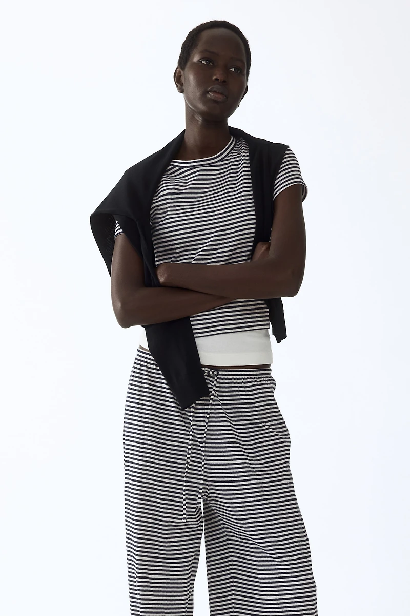 Ribbed Drawstring Pants