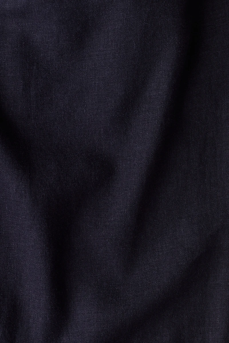 Relaxed Fit Linen-Blend Pants
