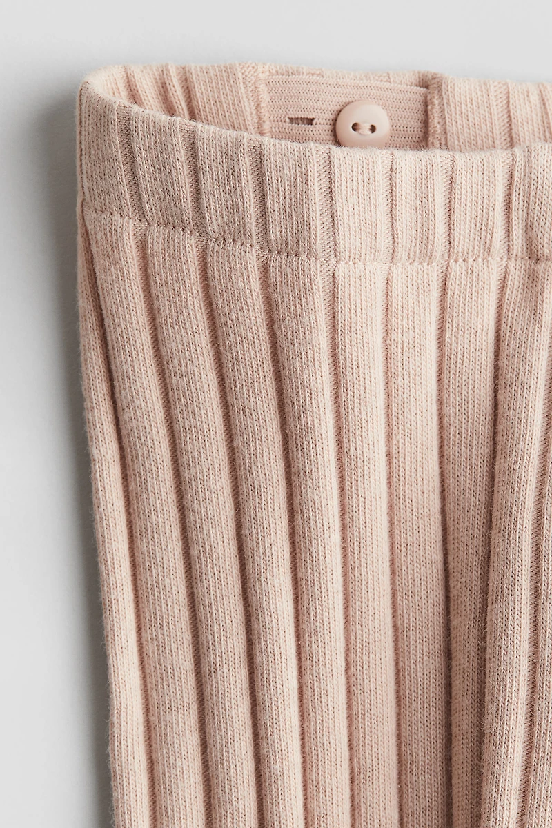 Legging en coton à côtes larges