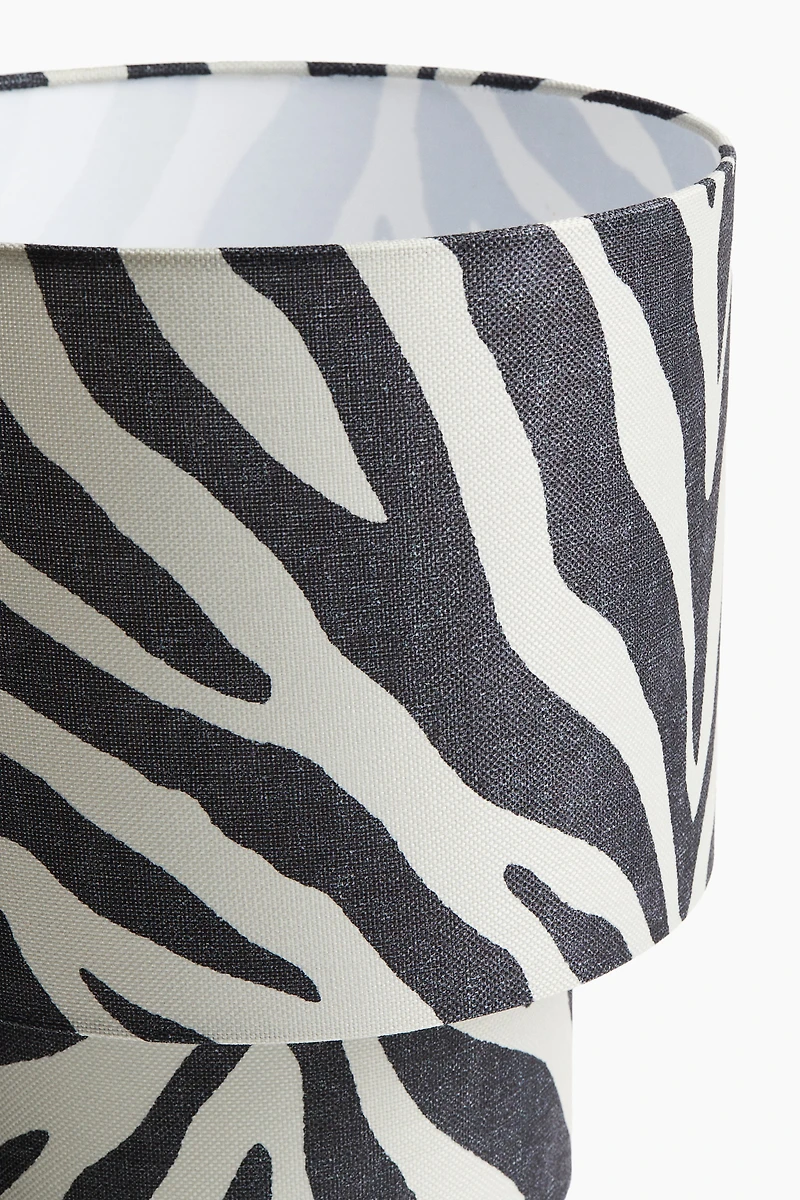 Grande lampe de table habillée textile