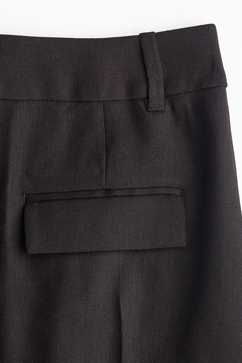 Linen-Blend Skirt