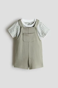 2-Piece T-Shirt and Overalls Set