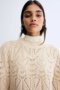 Pointelle-Knit Sweater