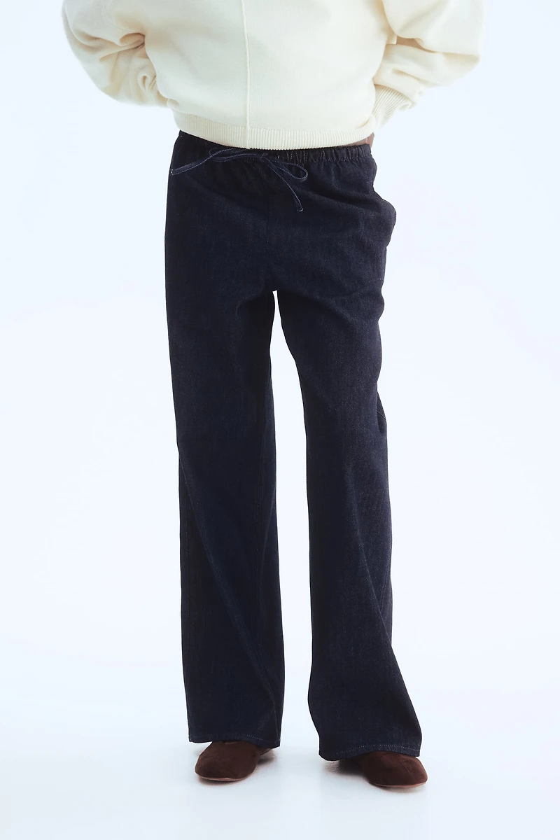 Denim Drawstring Pants
