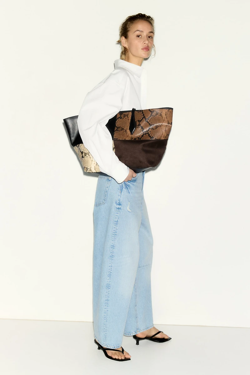 High-Waist Barrel-Leg Ankle Jeans