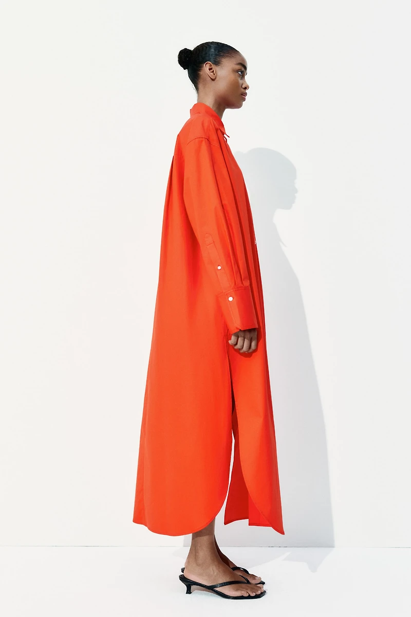 Robe chemisier grande taille en coton